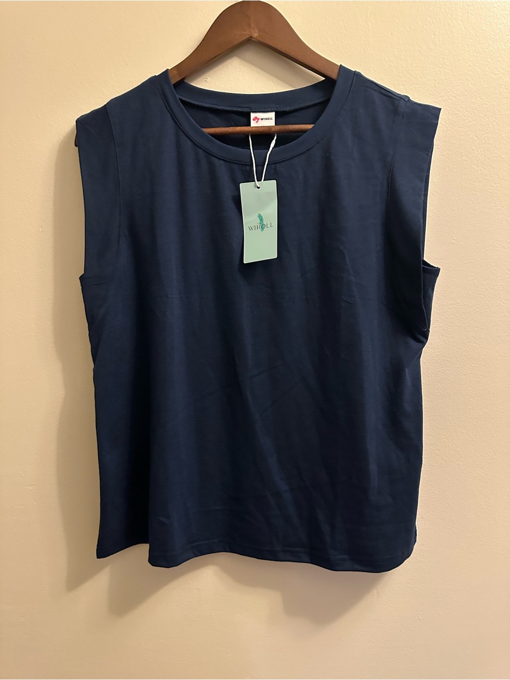 Dell Dark Blue Sleeveless Crewneck Tank Top